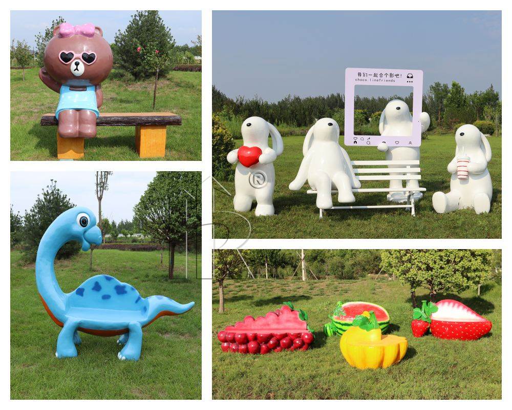 Ruiheng Crafts' fiberglass interactive seating sculptures