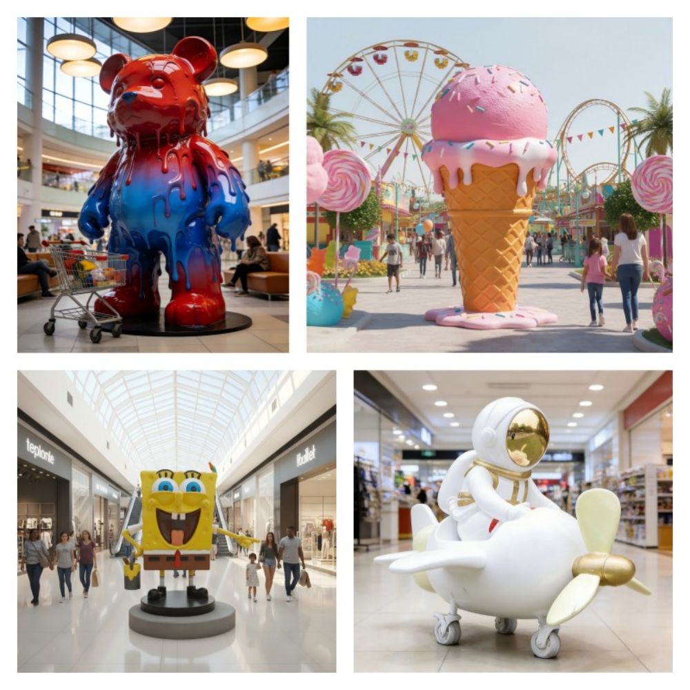 Fiberglass sculptures for commercial shops