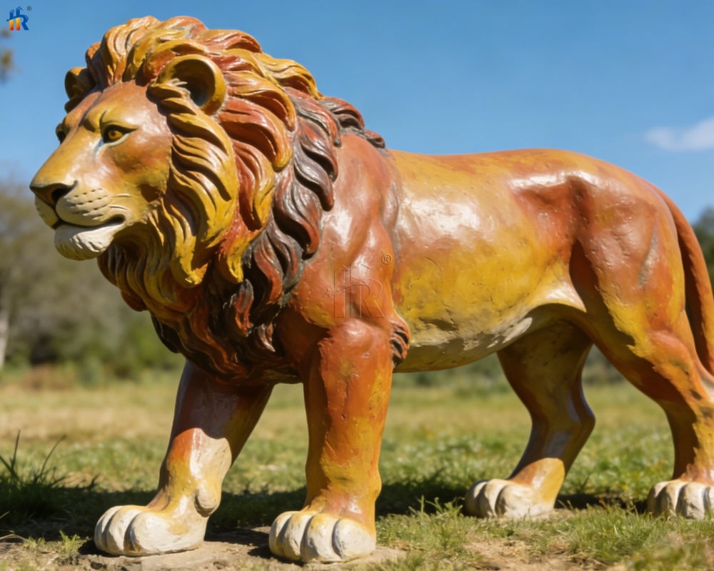 fiberglass lion sculpture
