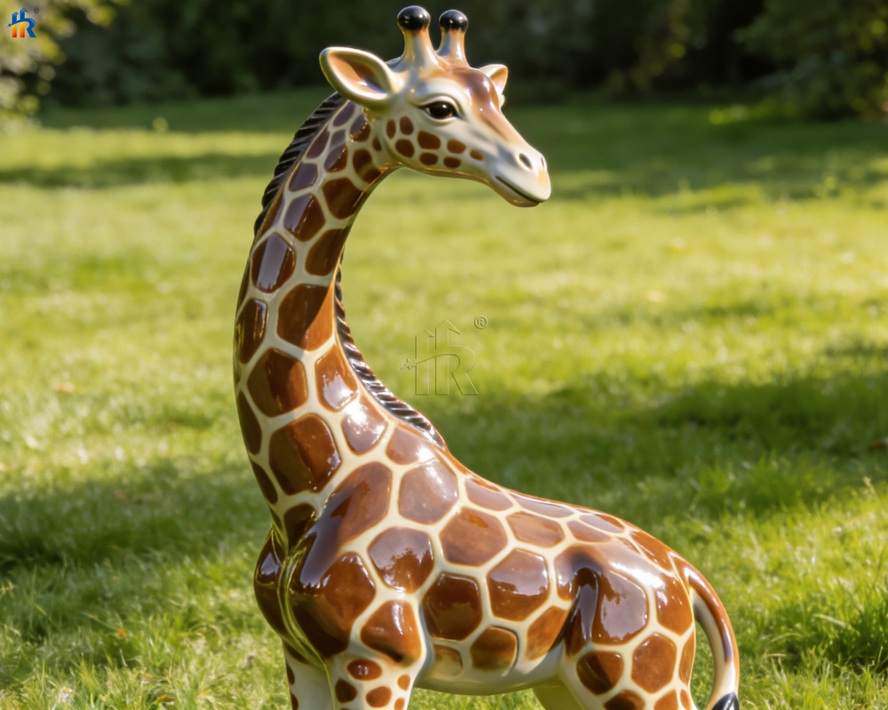 Giraffe fiberglass sculptures