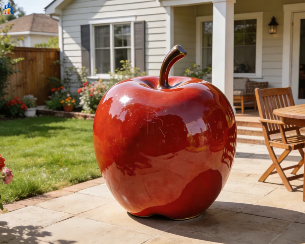 Apple fiberglass sculpture