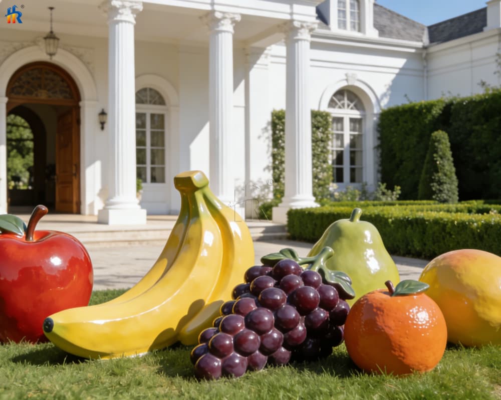 Fiberglass fruit sculptures