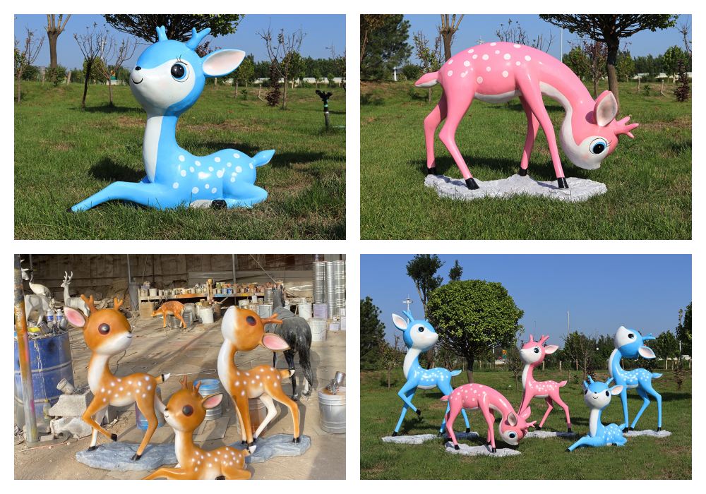Cartoon deer sculpture