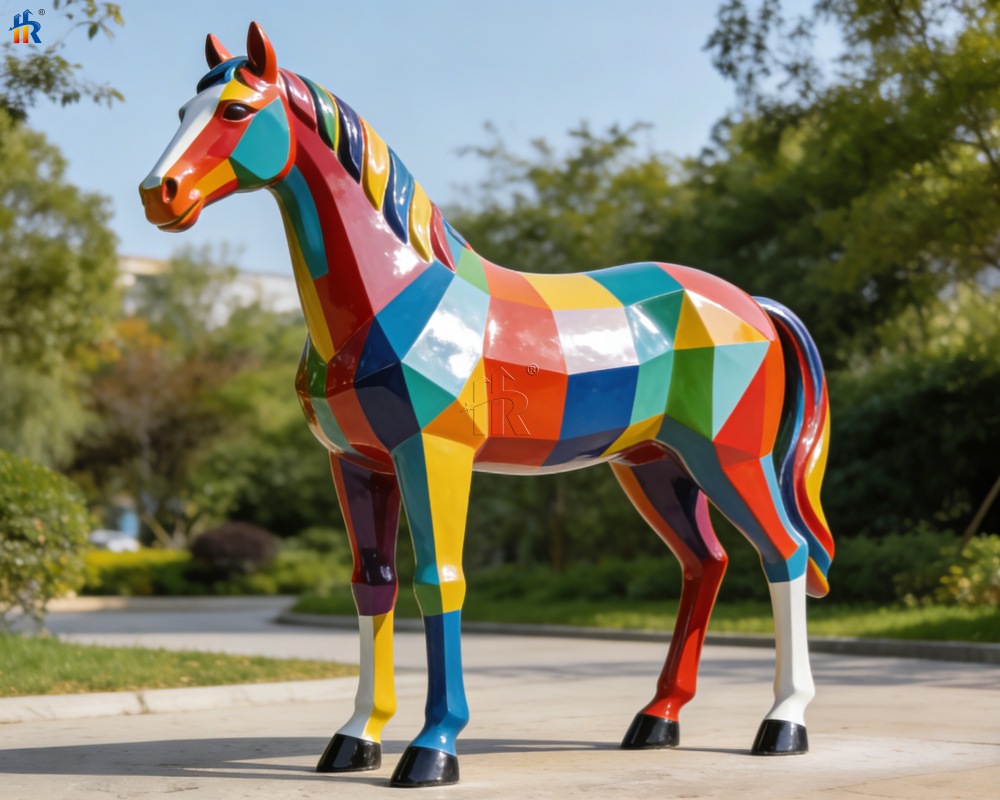 Modern horse sculptures