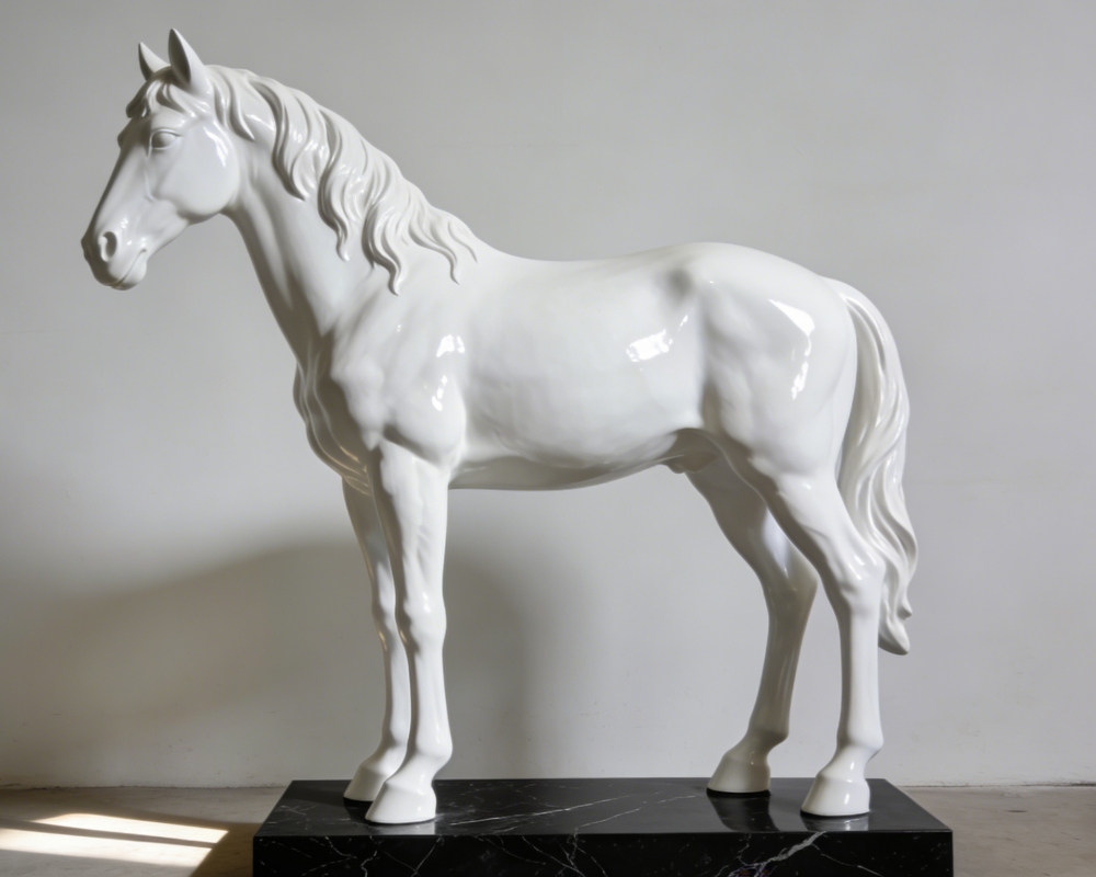 Popular Styles of Exquisite Fiberglass Horse Sculptures