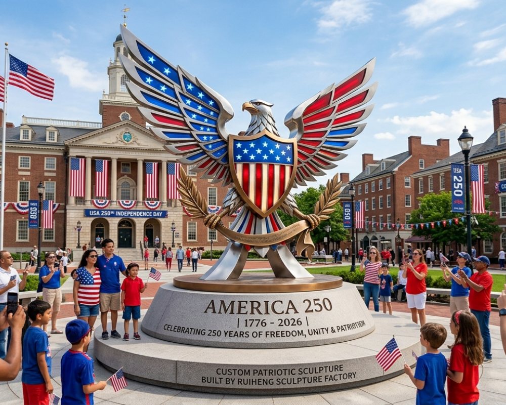 Custom Patriotic Sculpture: American Pride for the 250th Independence Day