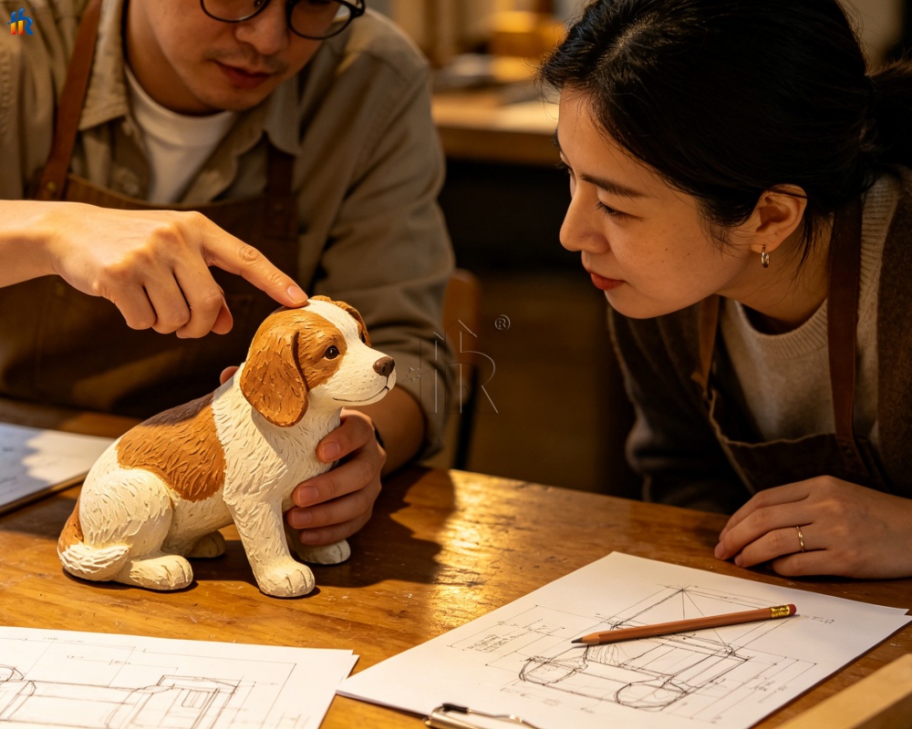 functional resin dog ornaments