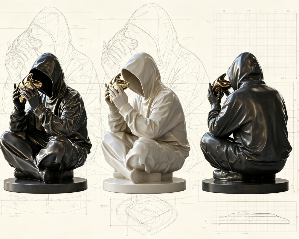 faceless fiberglass sculpture