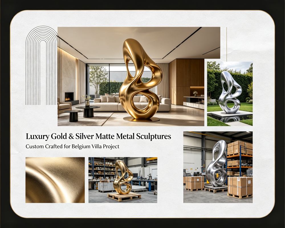 Matte metal culpture