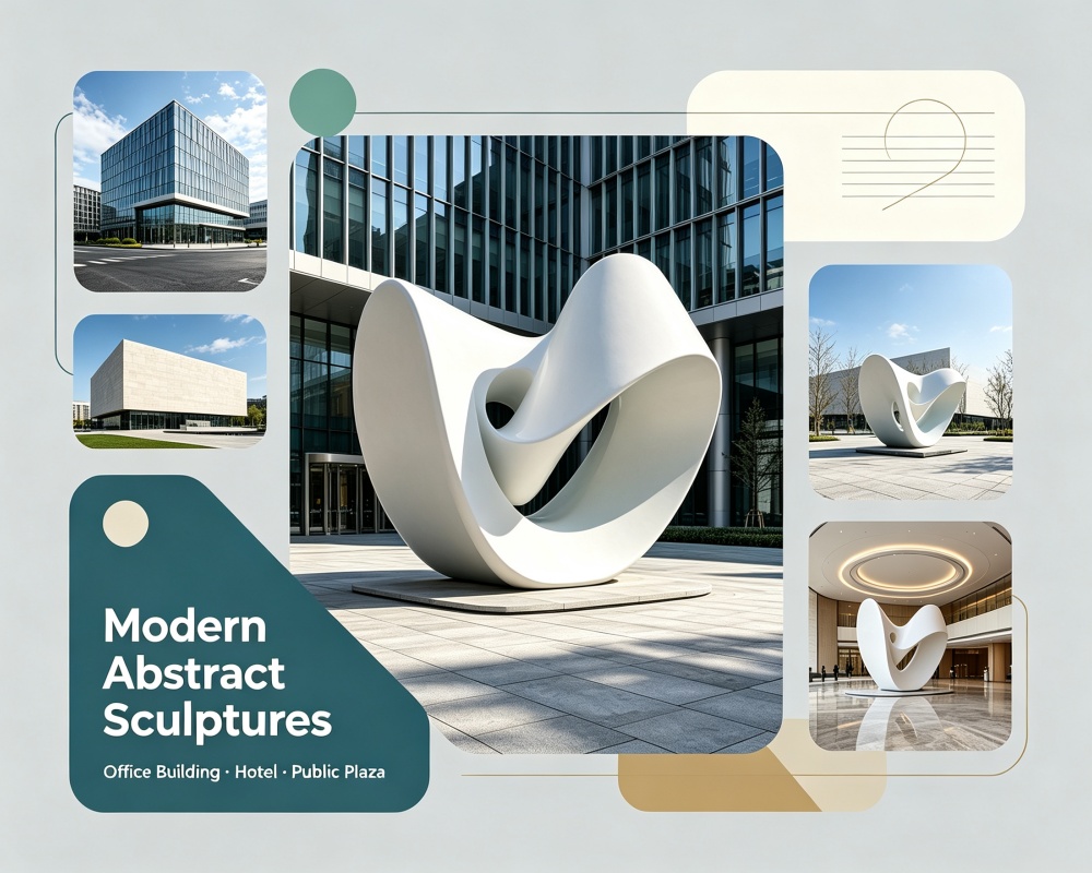 Modern abstract sculptures