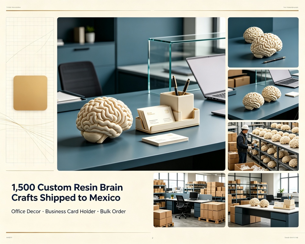 Ruiheng Customized 1,500 Dual-function Brain Resin Crafts shipped to Mexico