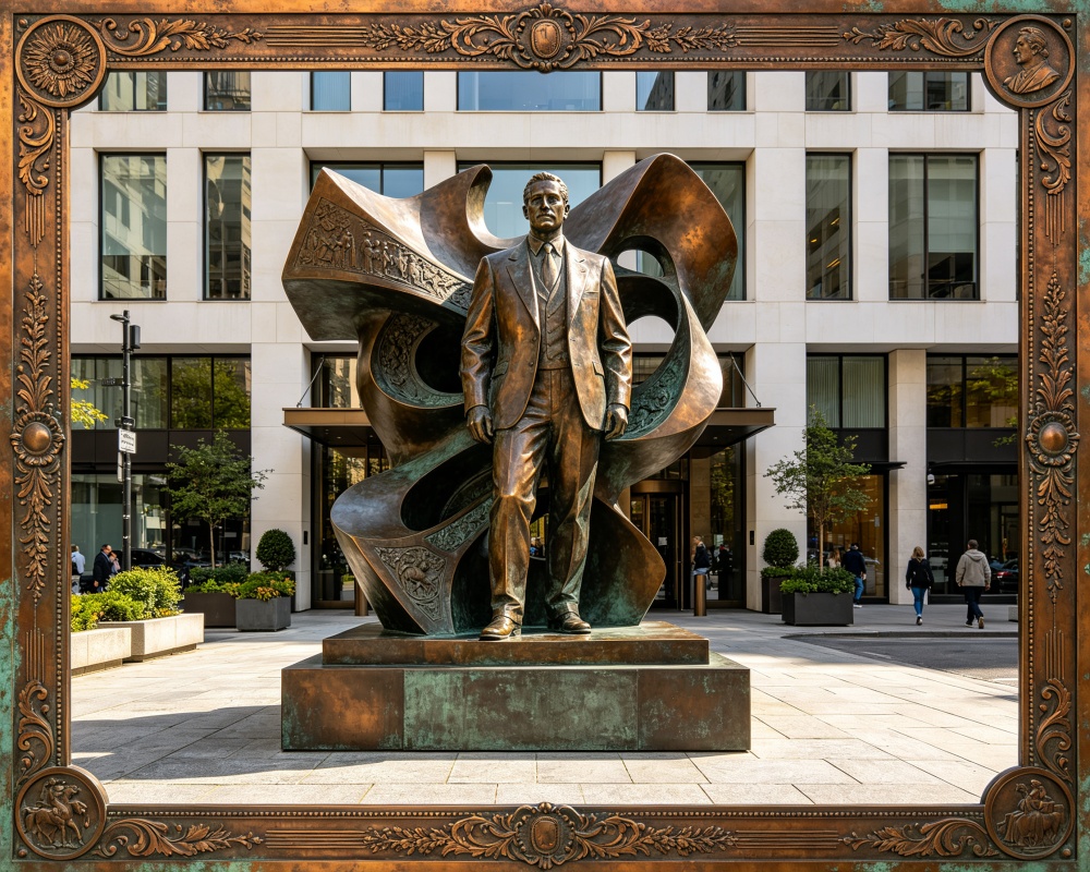 Bronze Sculpture Put into Service on USA Street Block, Project by Ruiheng