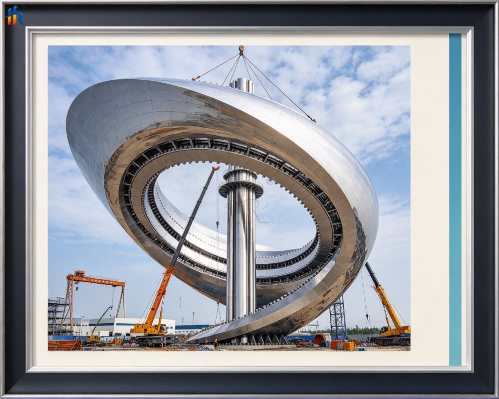 large stainless steel sculpture