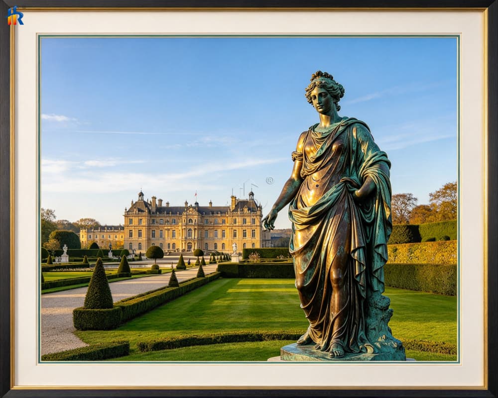 Classic outdoor bronze sculpture