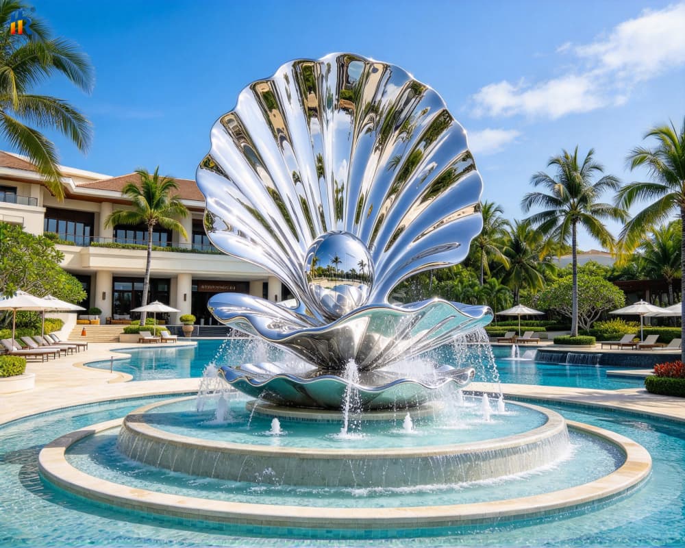 Luxury stainless steel sculpture